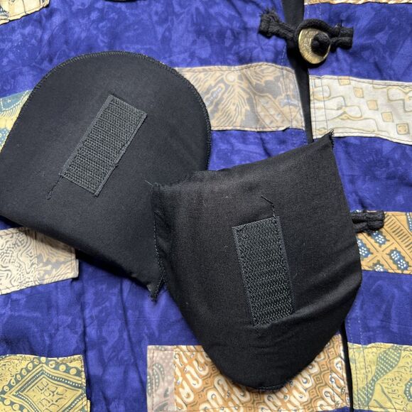 VTG 90s Nativewear Designs Crop Patchwork Jacket Large Coins Blue Boho Hippie - Picture 7 of 12